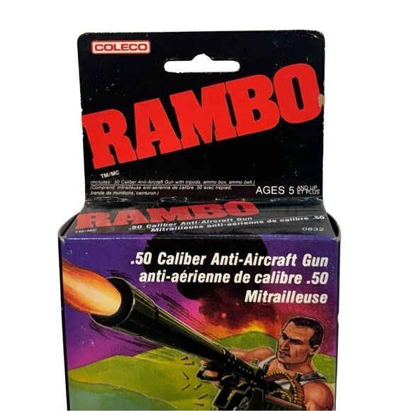 Coleco RAMBO 1985/86  .50 Caliber Anti-Aircraft Gun Factory New in Box - Picture 2 of 8